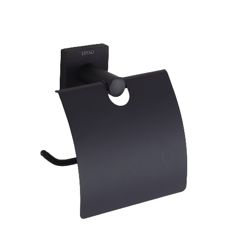 Бумагодержатель с крышкой LUSSO Black Cube