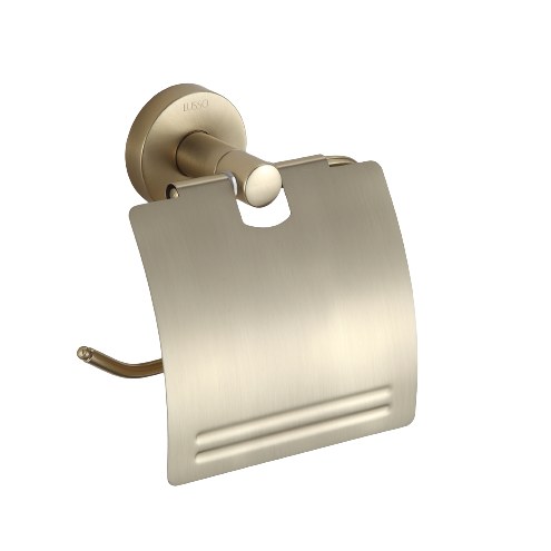 Бумагодержатель с крышкой LUSSO Matt Gold Classic