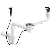 Сифон для кухонной мойки, слив-перелив, хром Hansgrohe 43931800