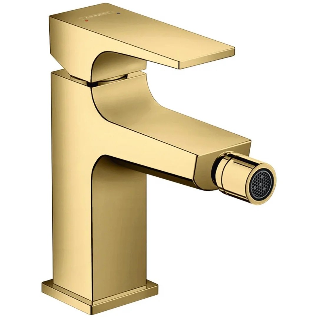 Смеситель для биде с донным клапаном, золото Hansgrohe Metropol 32520990