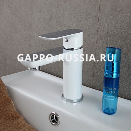 Cмеситель для раковины Gappo G1048 Хром/Белый