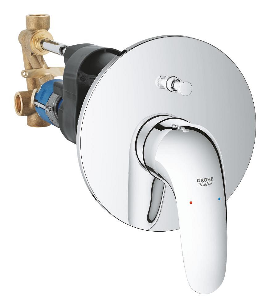 Cмеситель для ванны со встраиваемым механизмом, хром Grohe Eurostyle 23730003