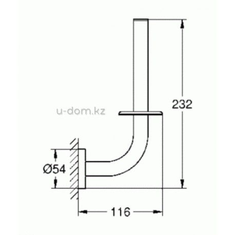 Держатель запасного рулона бумаги Grohe Essentials, суперсталь 40385DC1