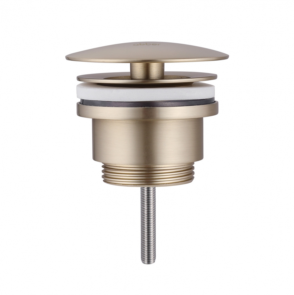 Донный клапан ABBER AF0012G с переливом, золотой
