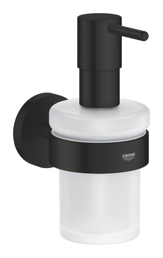 Дозатор жидкого мыла с держателем, черный Grohe Essentials 1022572430