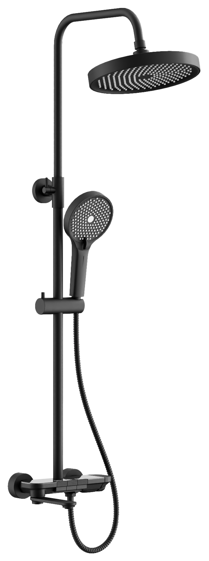 Душевая система Belz B25713-7, черный матовый