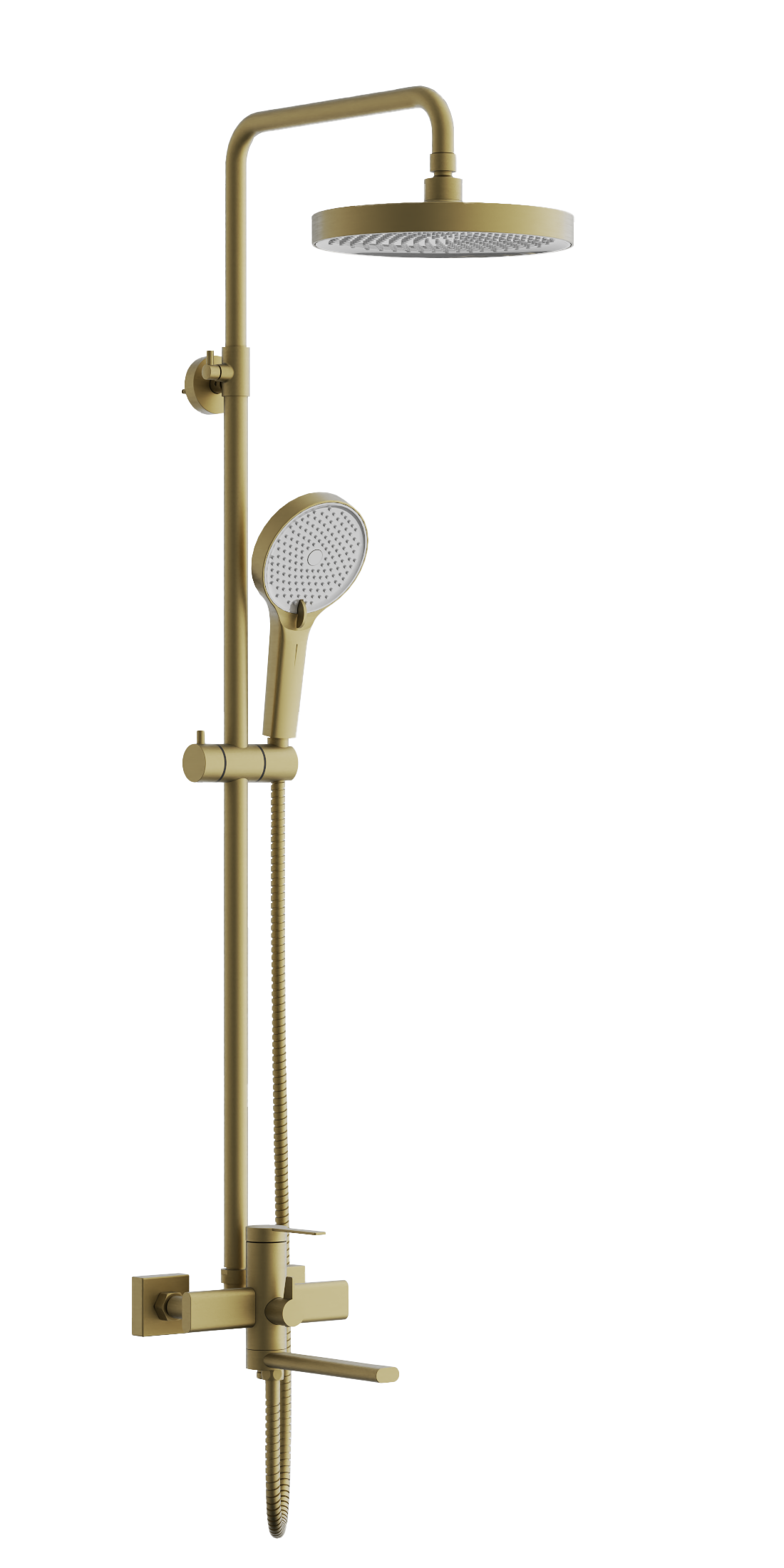 Душевая система Belz B813 B24813-5, с изливом, матовое золото
