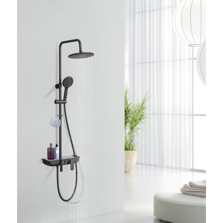 Душевая система Lemark Tropic черная, LM 7012 BL