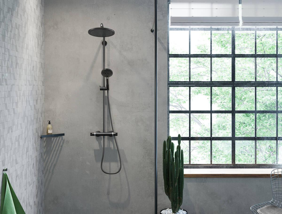 Душевая система с термостатом для душа, черный Hansgrohe Croma Select S 26890670