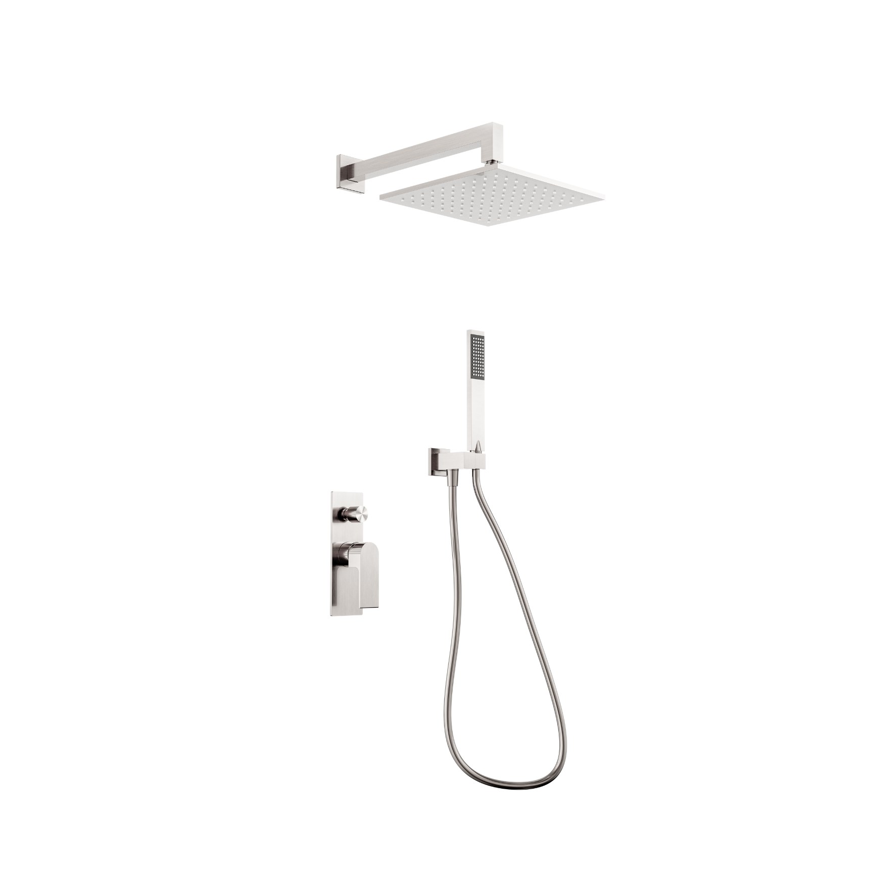 Душевая система скрытого монтажа Minotti Style Cube brushed nickel