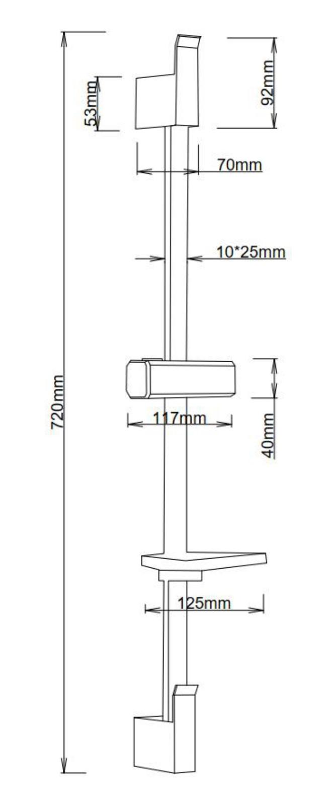 Душевая стойка с мыльницей, арт. SR720Q, ESKO