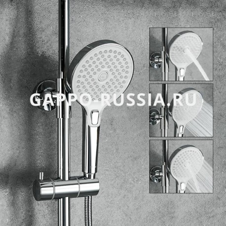 Душевая стойка с термостатом Gappo G03-8 G 2403-48