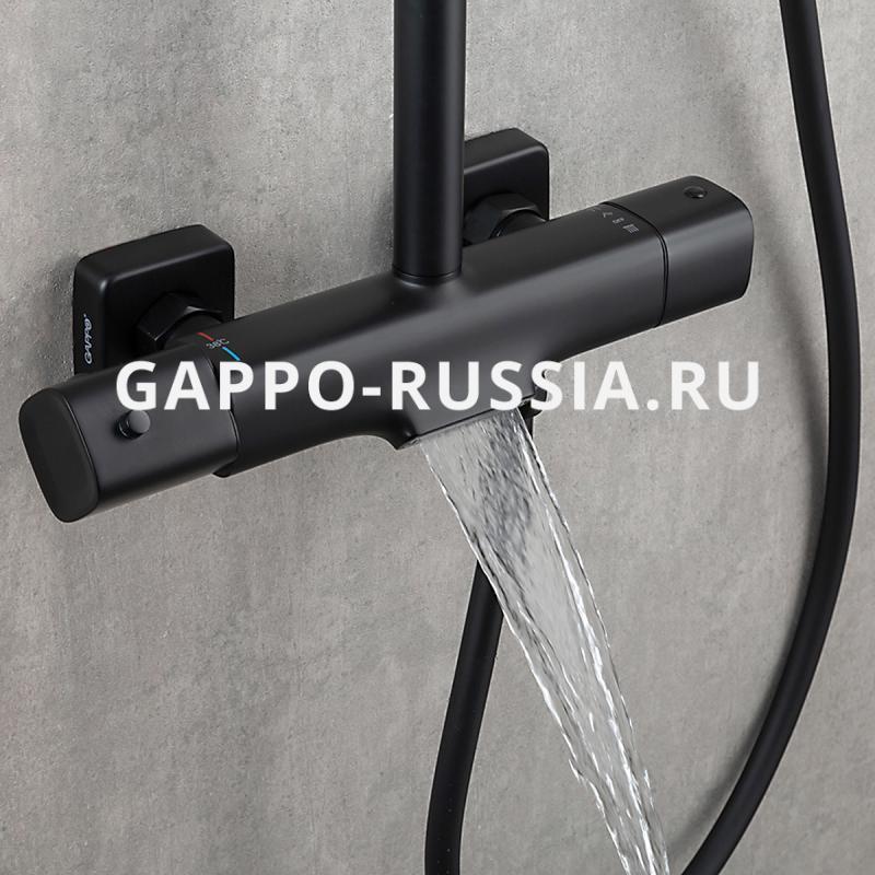 Душевая стойка с термостатом Gappo G2495-76