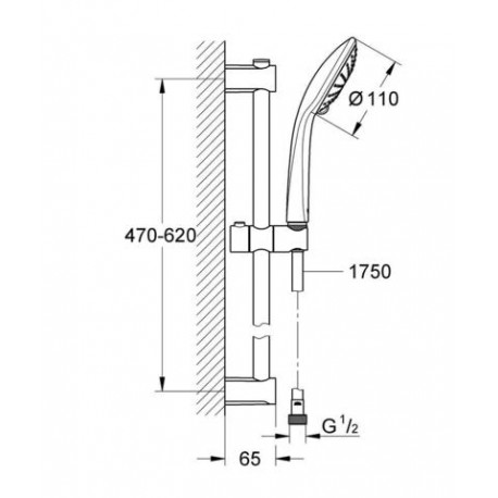 ДУШЕВОЙ ГАРНИТУР GROHE VITALIO JOY 110 MASSAGE 27333000