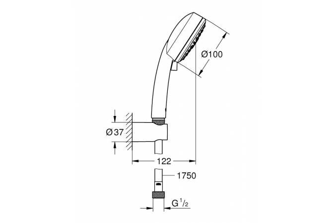 Душевой гарнитур Vitalio Comfort GROHE 26176000 QF