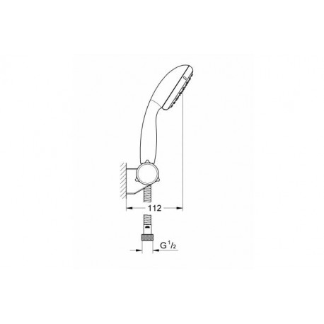 Душевой набор GROHE New Tempesta II, 5,7 л/мин, хром 2760110E