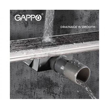 Душевой трап из нержавеющей стали GAPPO G 87007-36 70*700 Черный
