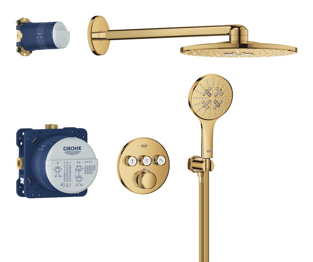 Душевая система встраиваемая, холодный рассвет глянцевый Grohe Grohtherm SmartControl 310 34863GL0