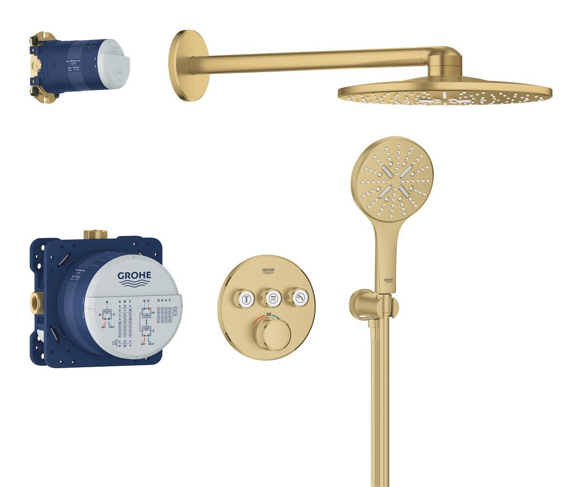 Душевая система встраиваемая, холодный рассвет матовый Grohe Grohtherm SmartControl 310 34863GN0