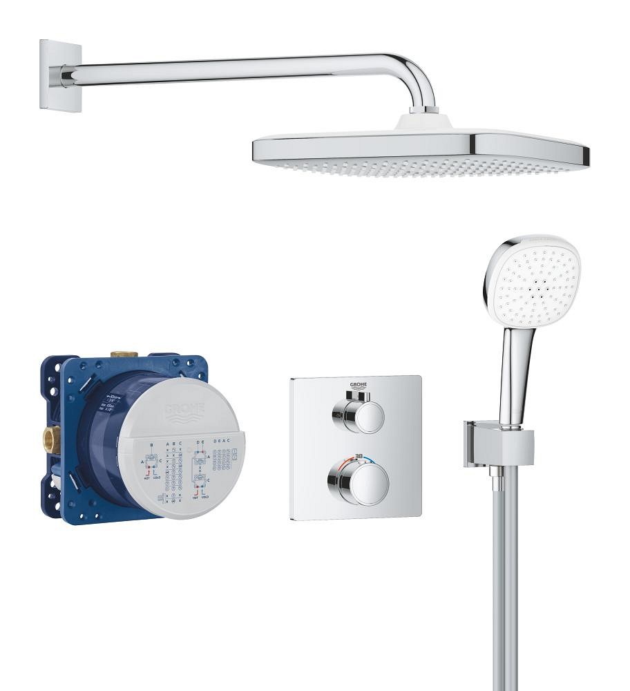 Душевая система встраиваемая, хром Grohe Grontherm 34871000