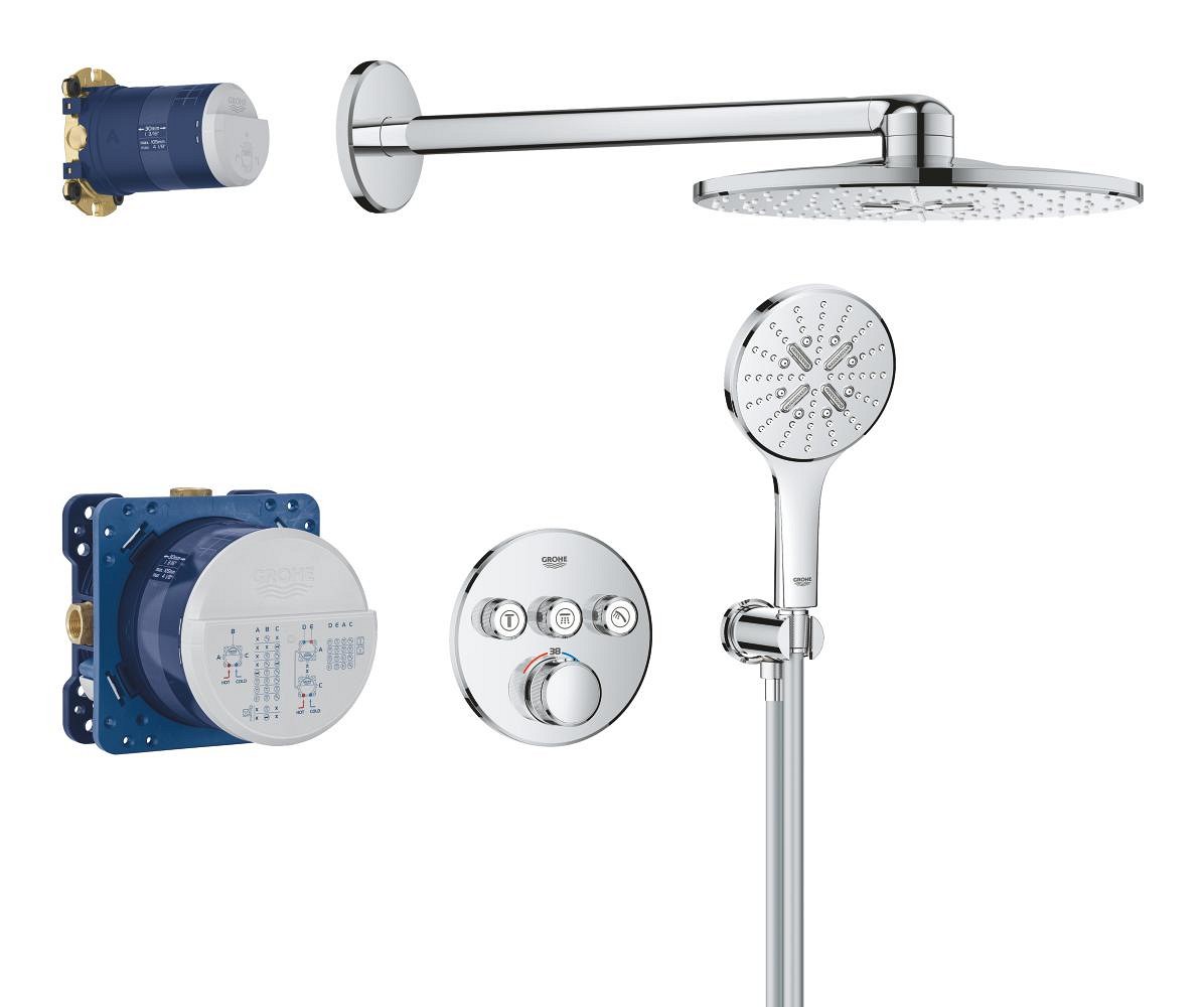 Душевая система встраиваемая, хром Grohe Rainshower SmartActive 310 Grohtherm SmartControl 34863000