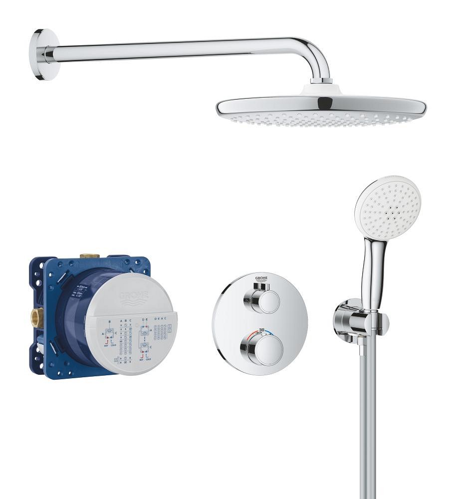Душевая система, встраиваемая, хром Grohe Tempesta 250 34872000