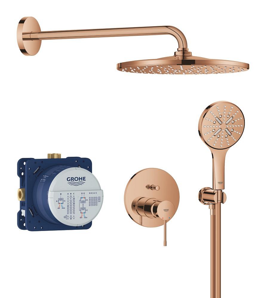 Душевая система встраиваемая, теплый закат глянцевый Grohe Essence 25287DA0