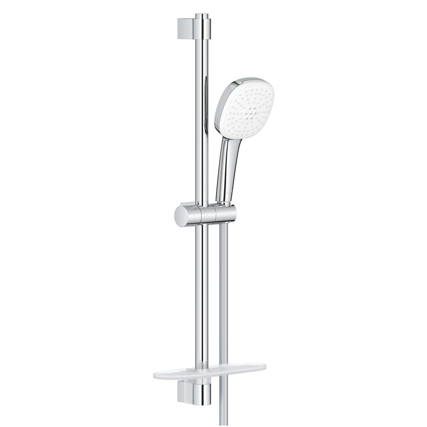 Душевой гарнитур 600, с полочкой, 2 вида струи, хром Grohe Tempesta Cube 110 26907003