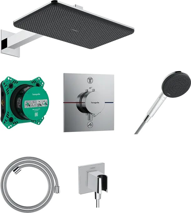 Душевая система с термостатом для душа, встраиваемая, хром Hansgrohe Raindance Alive Q 24620000