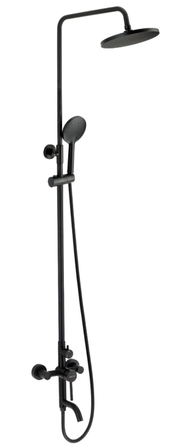 Душевая система со смесителем для ванны, черный VODA Vessel VST220VSLBlack