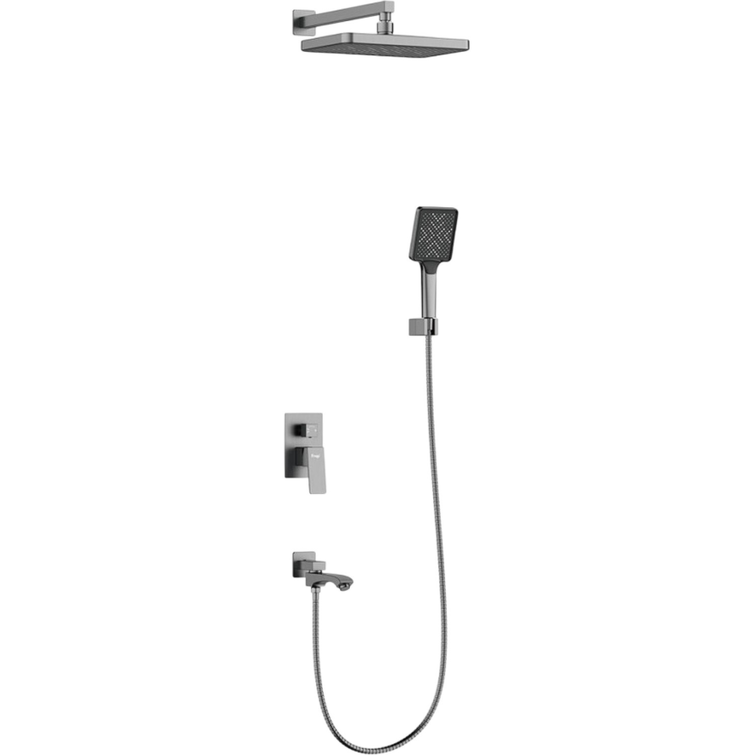Душевая система Frap F7176-9 Оружейная Сталь
