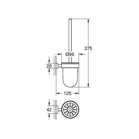 Ёрш для туалета GROHE 40513001 Essentials Cube