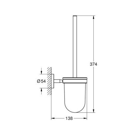 Ершик для унитаза GROHE 40463001 Bau Cosmopolitan