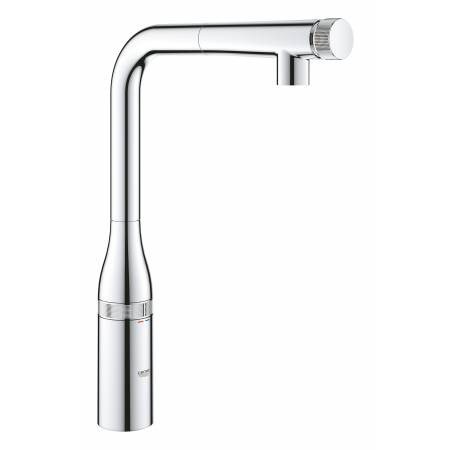 GROHE Essence SmartControl Смеситель для кухни с выдвижным L-образным изливом, хром 31615000
