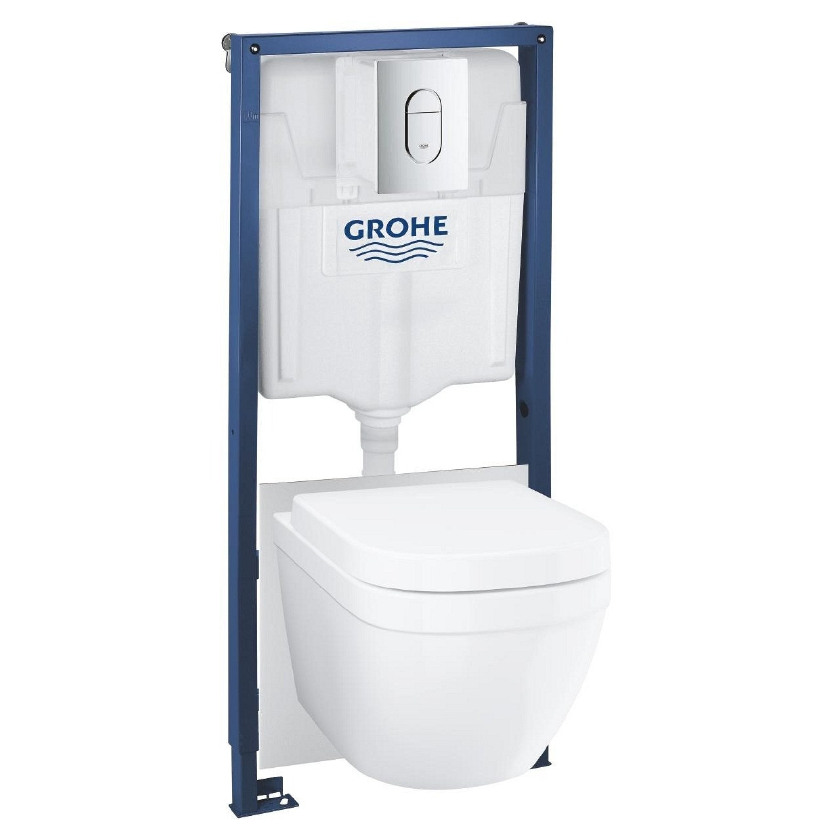 GROHE Rapid SL,5-1,Инсталляция с подвесным унитазом Euro ceramic, панель Arena Cosmopolitan 36501000