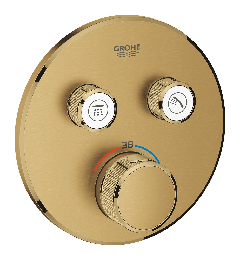 GROHE Термостат для душа, встраиваемый, на 2 выхода, холодный рассвет Grohtherm SmartControl 29119GN0