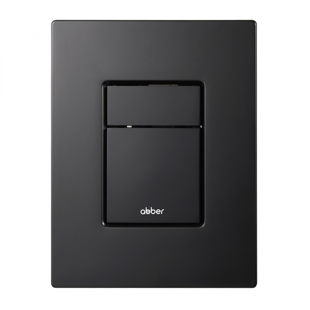 Кнопка смыва ABBER AC0123MB пневматическая, черная матовая