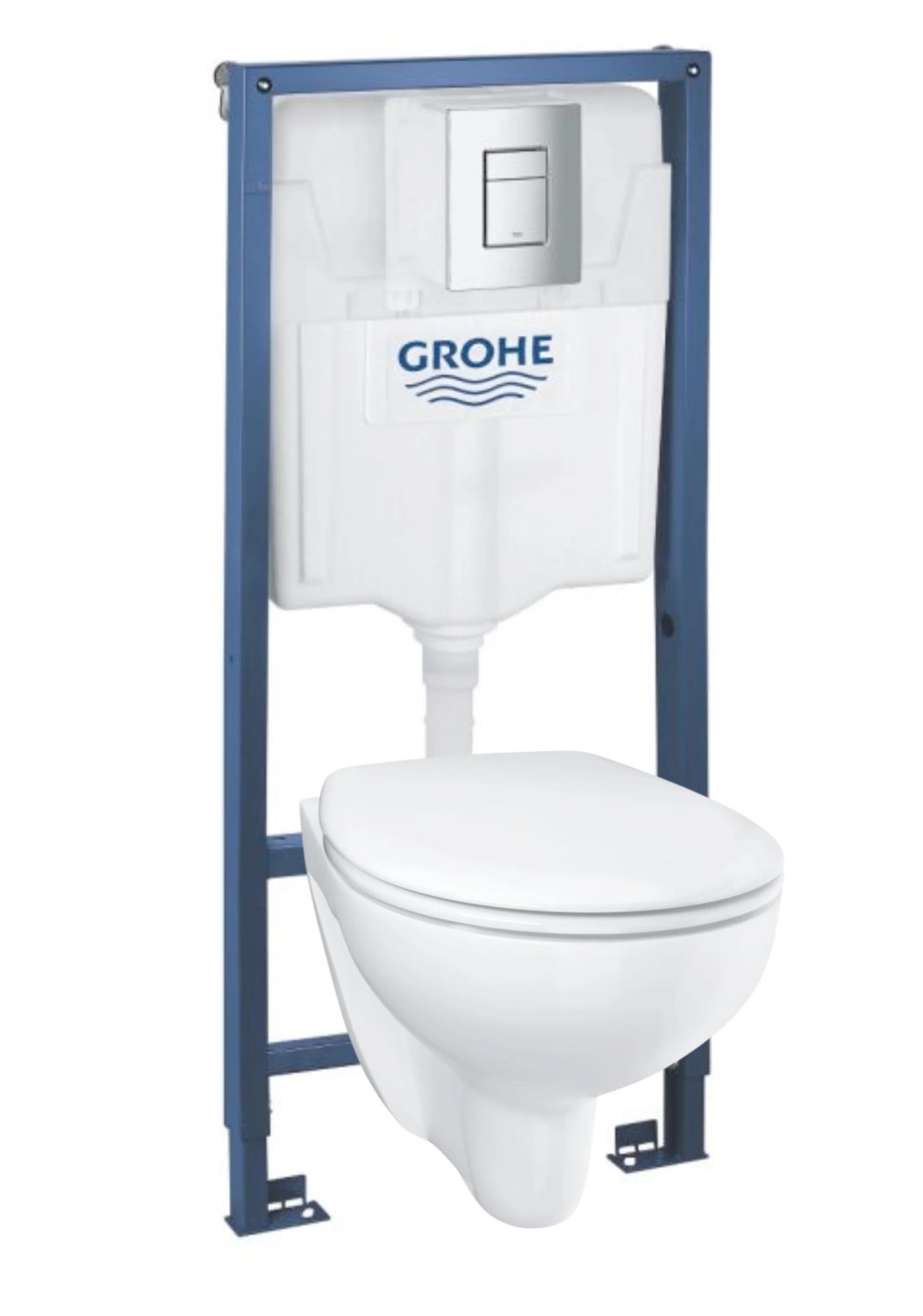Комплект 4в1: Инсталляция 38772001, унитаз безободковый GROHE Bau Ceramic (32-68) 39351000/38772001