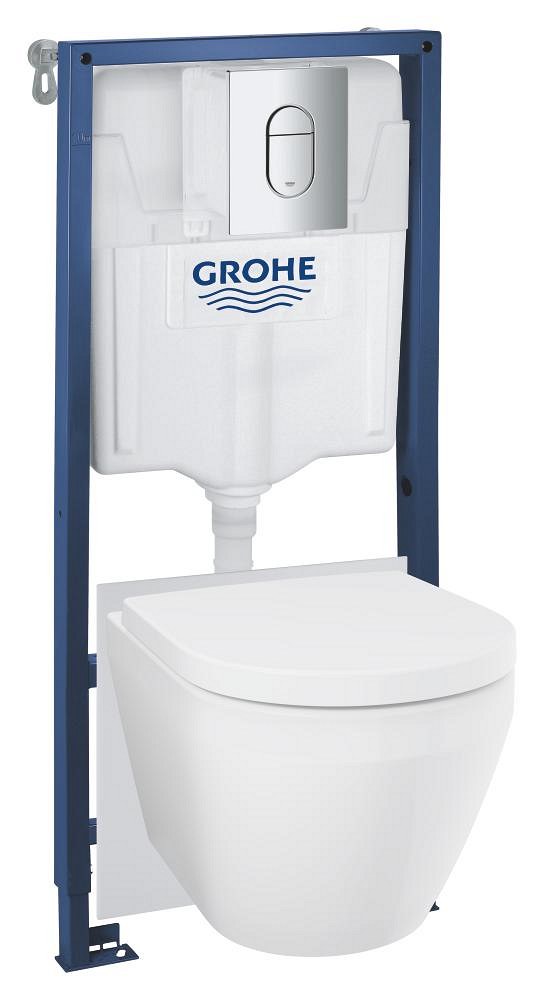 Комплект 5в1: Инсталляция с панелью смыва, унитаз с сиденьем Grohe Euro Ceramic 102514SH00