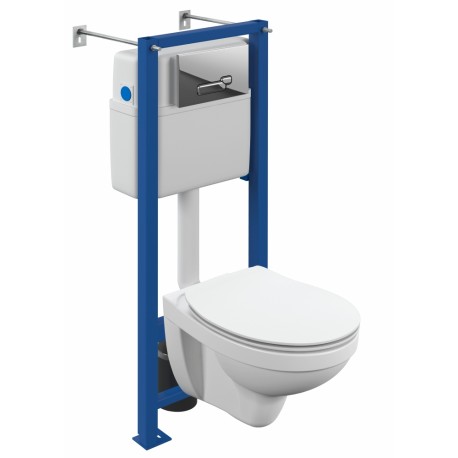 Комплект DELFI DPL EO slim инсталляция VECTOR кнопка ACTIS пластик хром глянцевый
