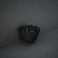 Крышка-сиденье для унитаза с микролифтом, черная Rak Ceramics Feeling RSTSC3901504