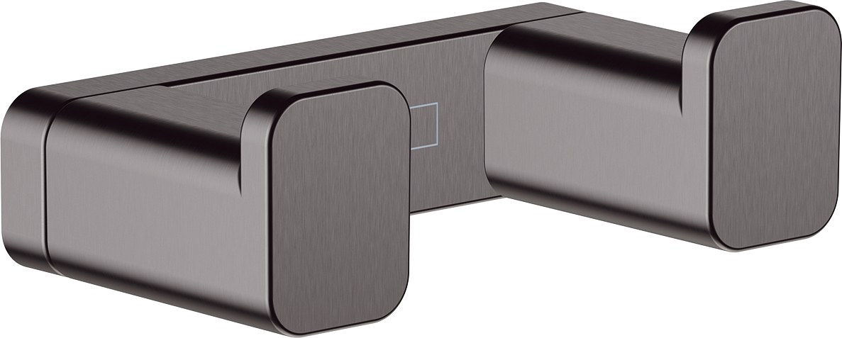 Крючок двойной, шлифованный черный хром Hansgrohe AddStoris 41755340