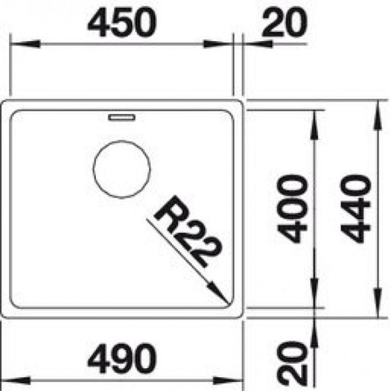 Кухонная мойка под столешницу BLANCO Andano 450-U (522963)