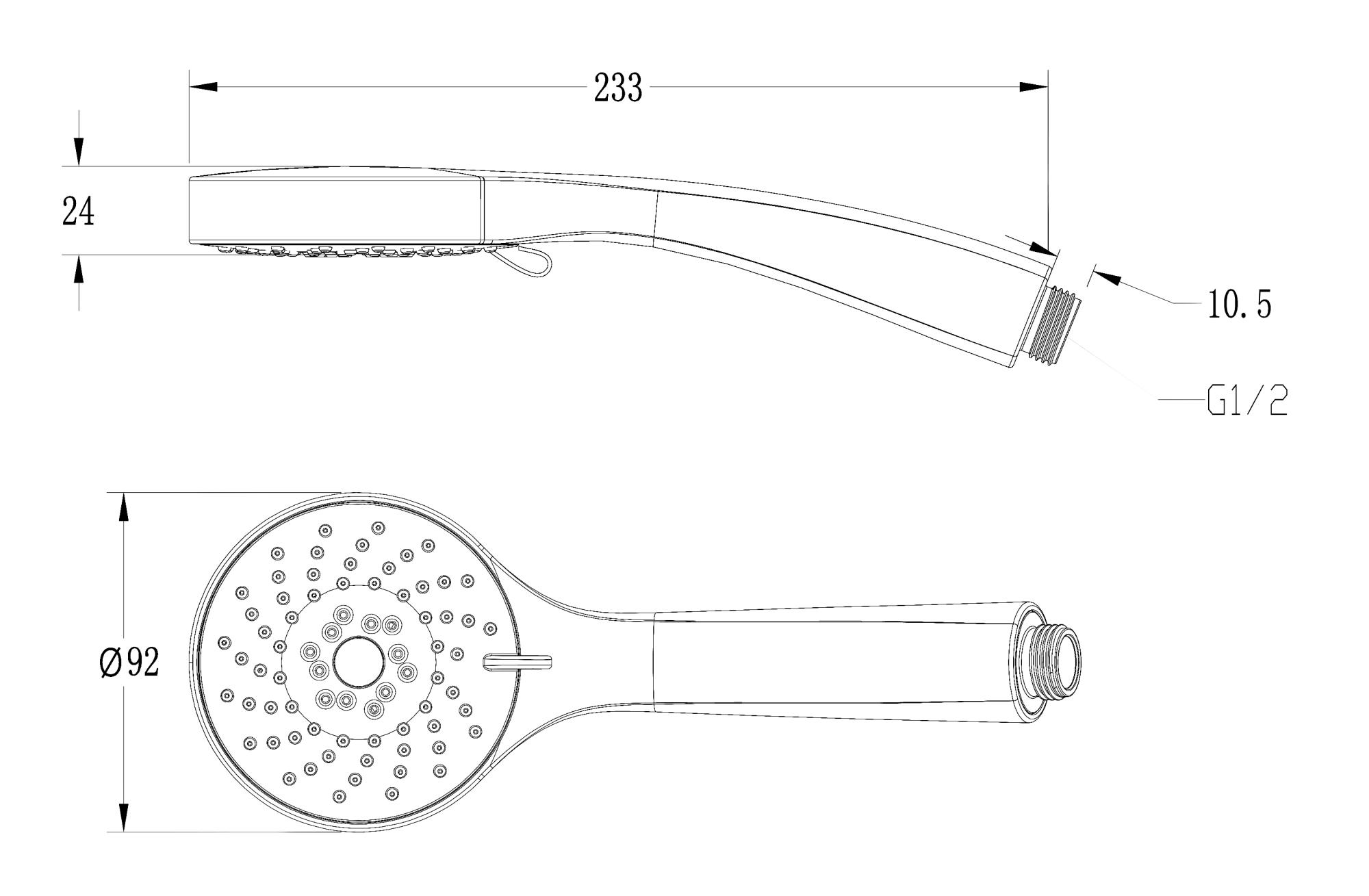 Лейка душевая 3-функциональная LEMARK LM 0813 C