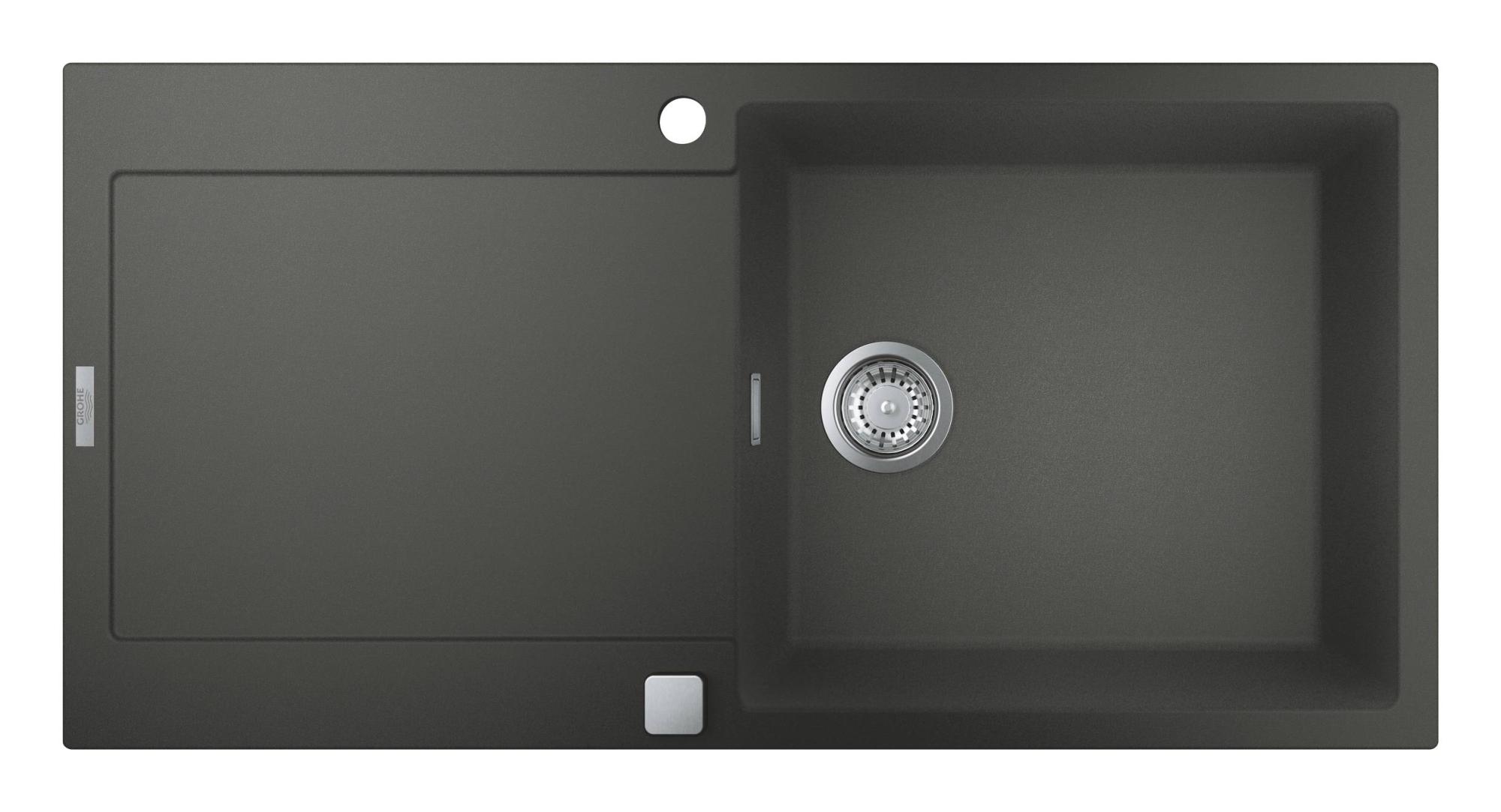 Мойка GROHE K500 с одной чашей, 1000 x 500 мм, серый гранит GROHE 31645AT0 K500 60-C 100/50 1.0 оборачиваемая