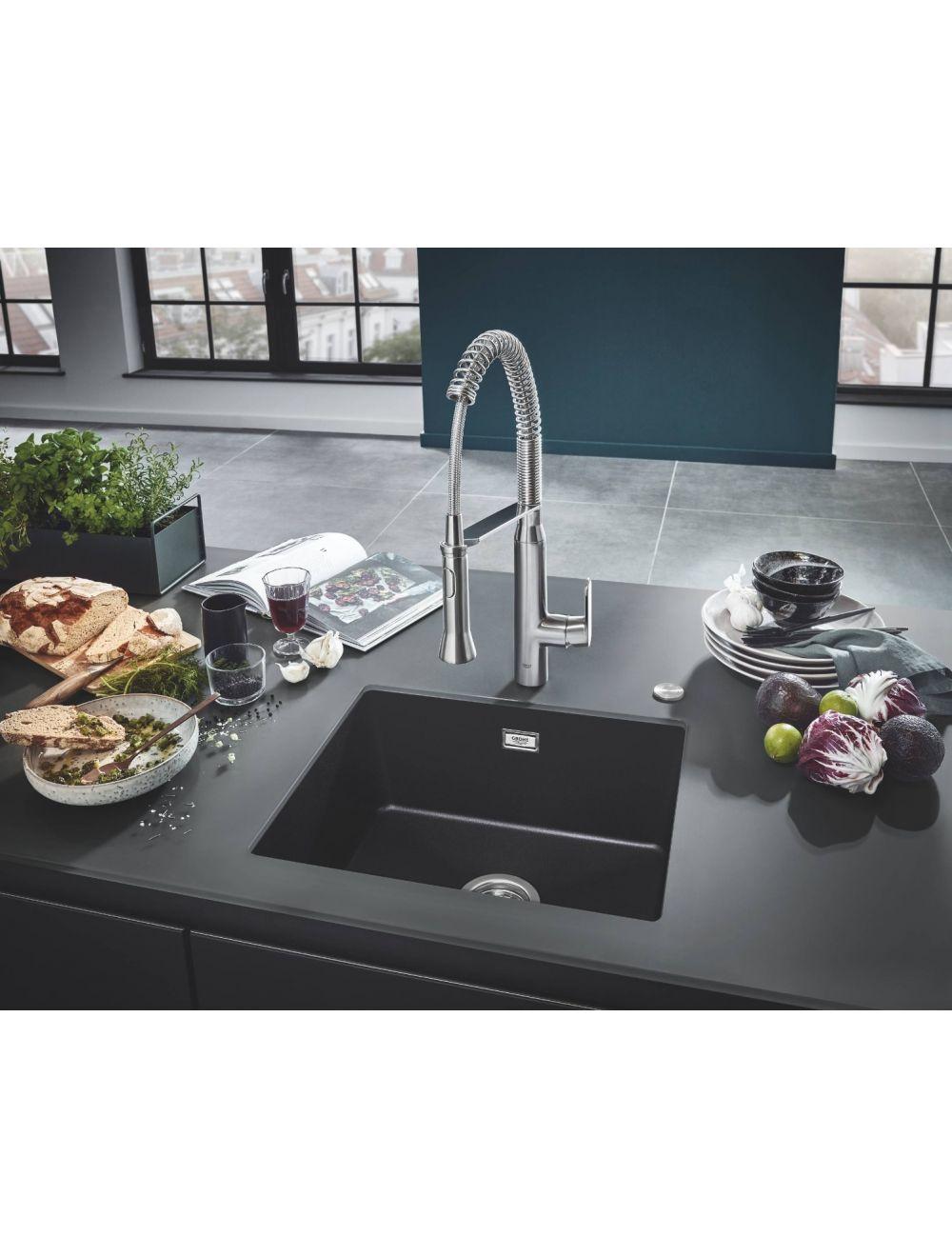 Мойка GROHE K700U с одной чашей 533 x 457 мм, черный гранит GROHE 31654AP0 K700U 60-C 53.3/45.7