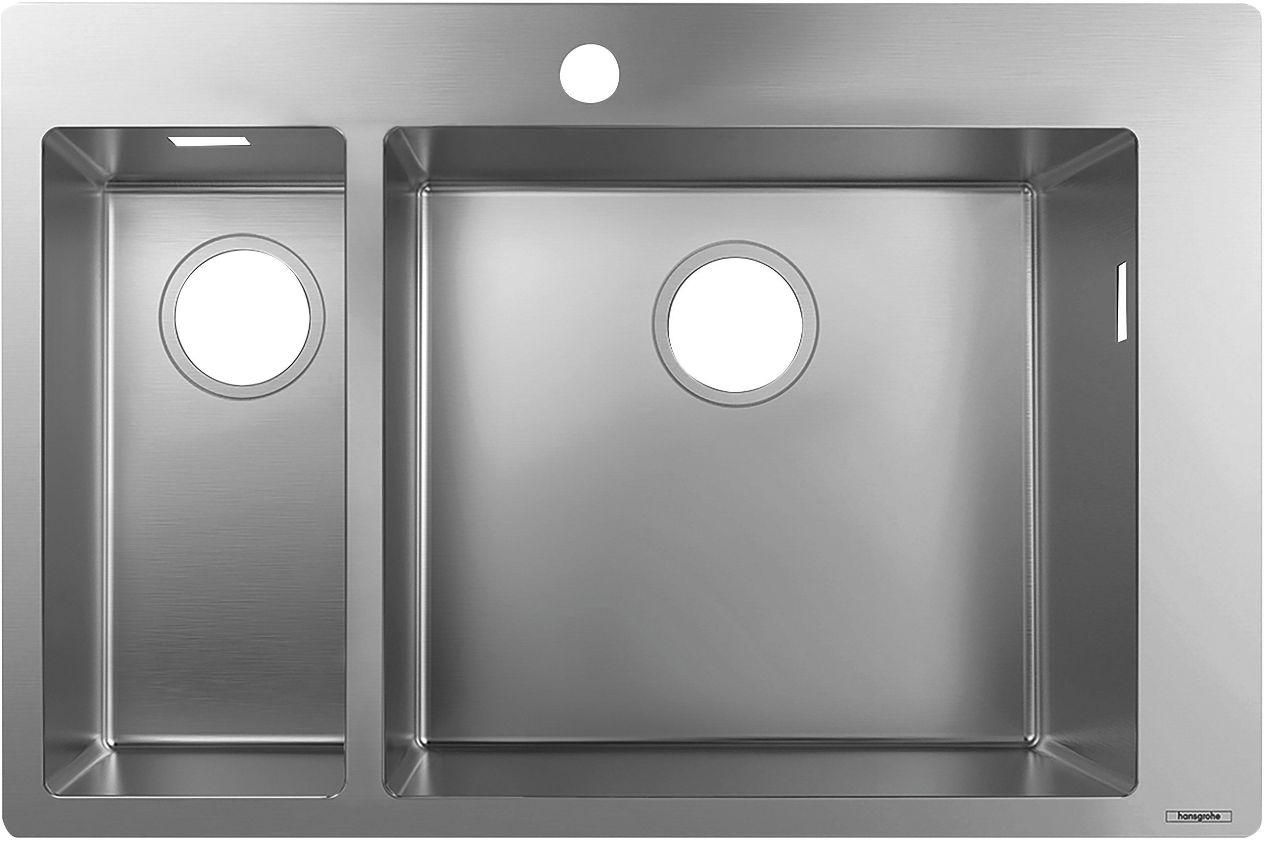 Мойка S71, с 2 чашами, 430х220, нержавеющая сталь Hansgrohe 43309800
