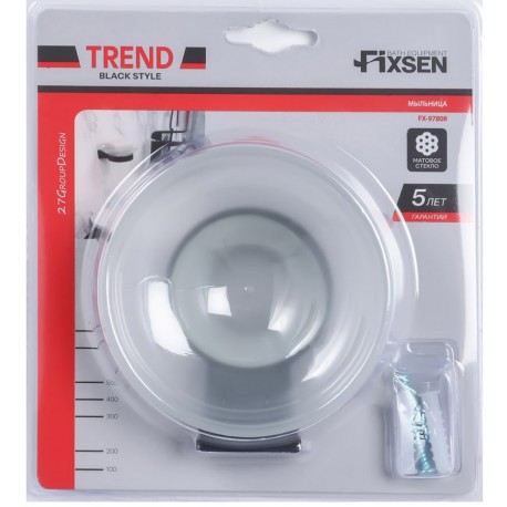 Мыльница стекло Fixsen Trend FX-97808