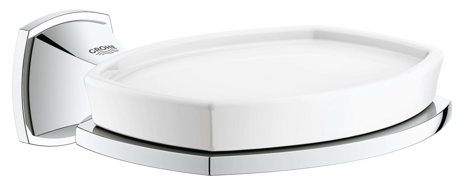 Мыльница керамическая с держателем, хром Grohe Grandera 40628000