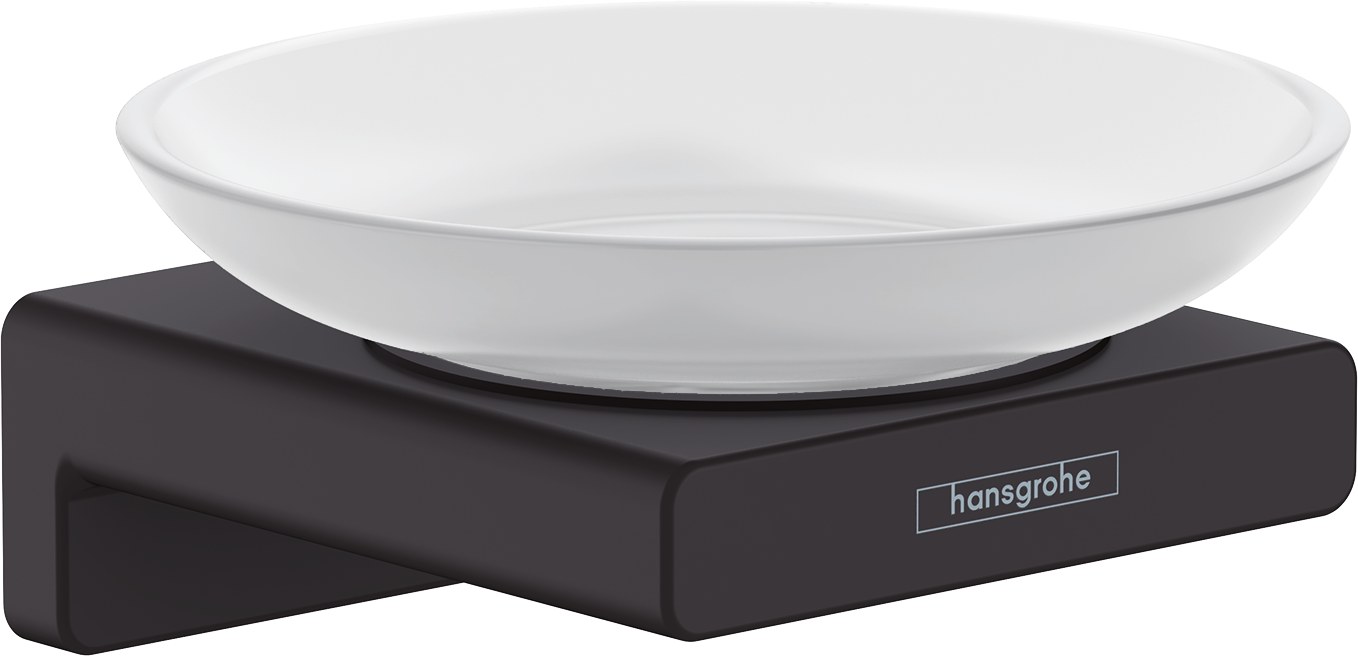 Мыльница с держателем, черная Hansgrohe AddStoris 41746670